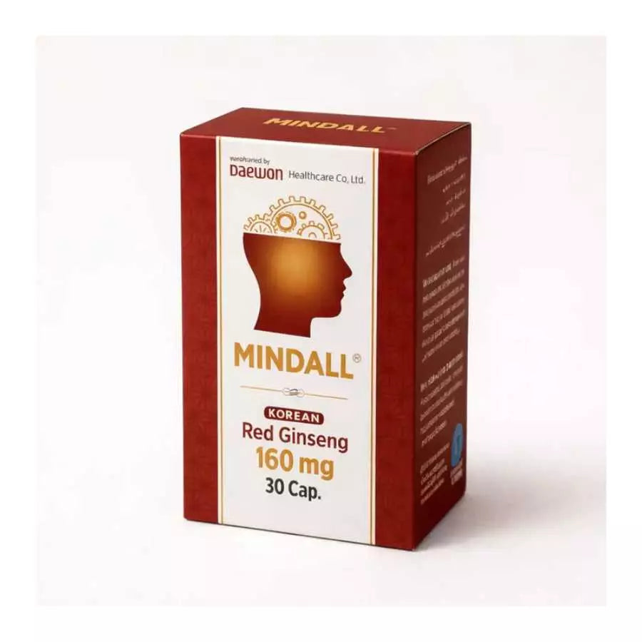 MINDALL Korean Red Ginseng 160mg 30 capsules clean product shot