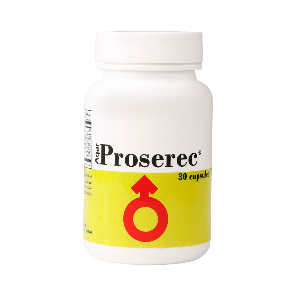 Aqar Proserec prostate support clean product shot