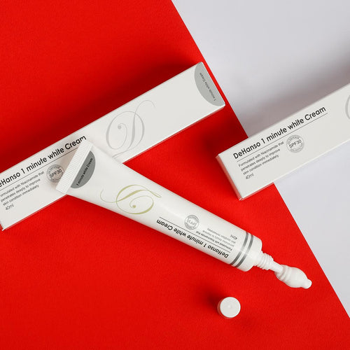 DeHanso 1 Minute White Cream multi-angle view — tone-up moisturizer with SPF30 protection