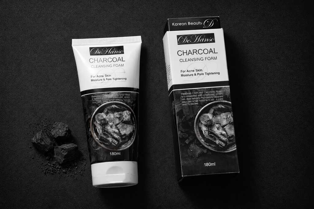DeHanso Charcoal Foam Cleanser 180ml — Korean deep detox for acne skin