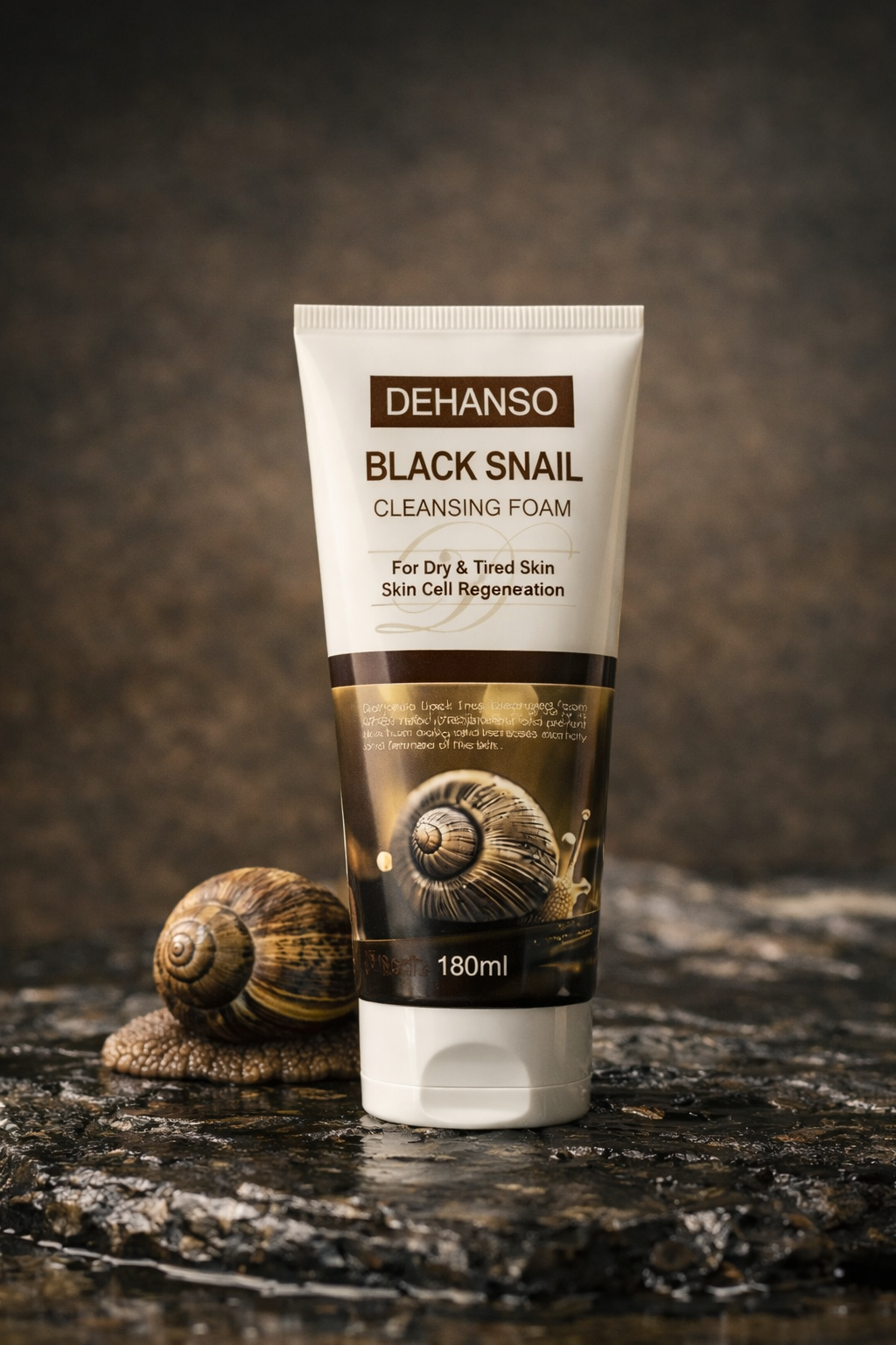 DeHanso Black Snail Cleansing Foam — angle view