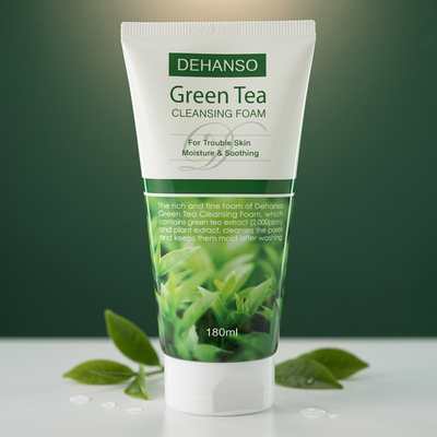 DeHanso Green Tea Foam Cleanser — Korean Gentle Cleanse (180ml)
